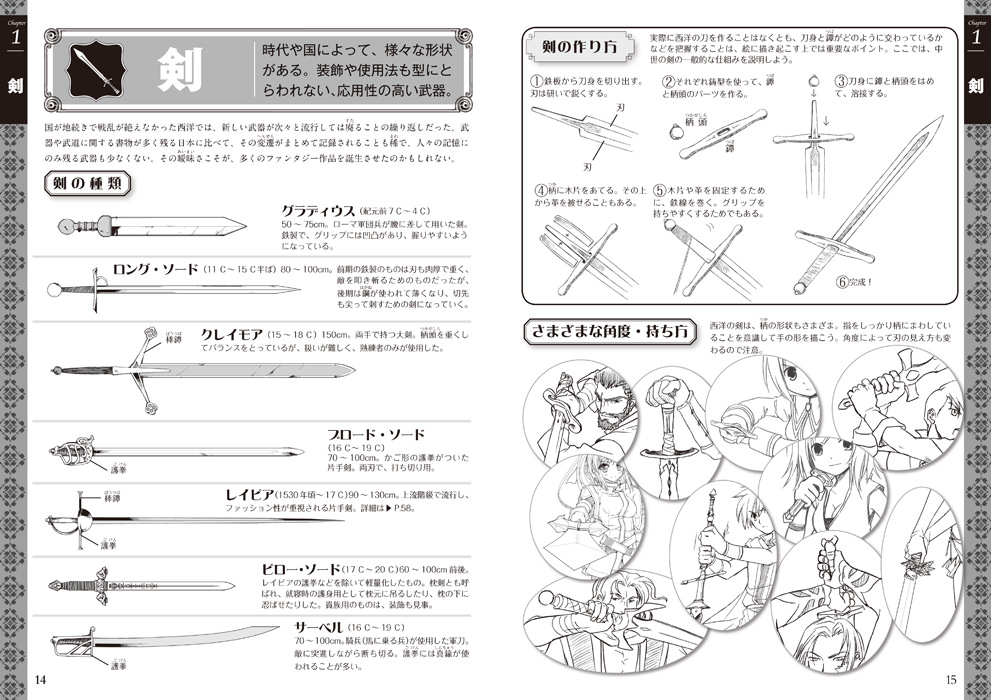 闘う 西洋 ファンタジー武器イラストポーズ集 マール社